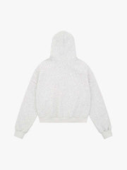 Street Hip-Hop Rhinestone Cropped Zip Up Hoodie 