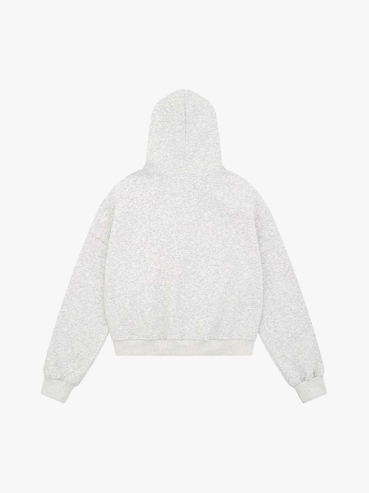 Street Hip-Hop Rhinestone Cropped Zip Up Hoodie 