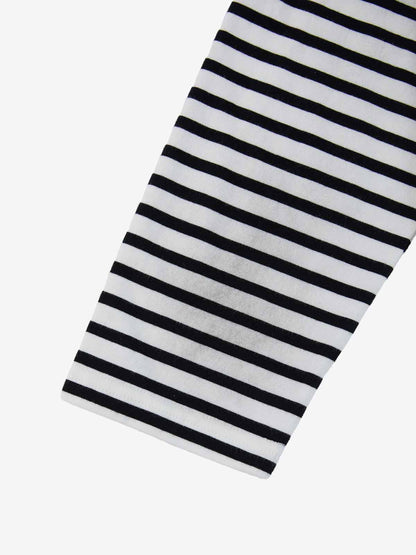 Supermade Distressed Cage Striped Long-Sleeve T-Shirt 