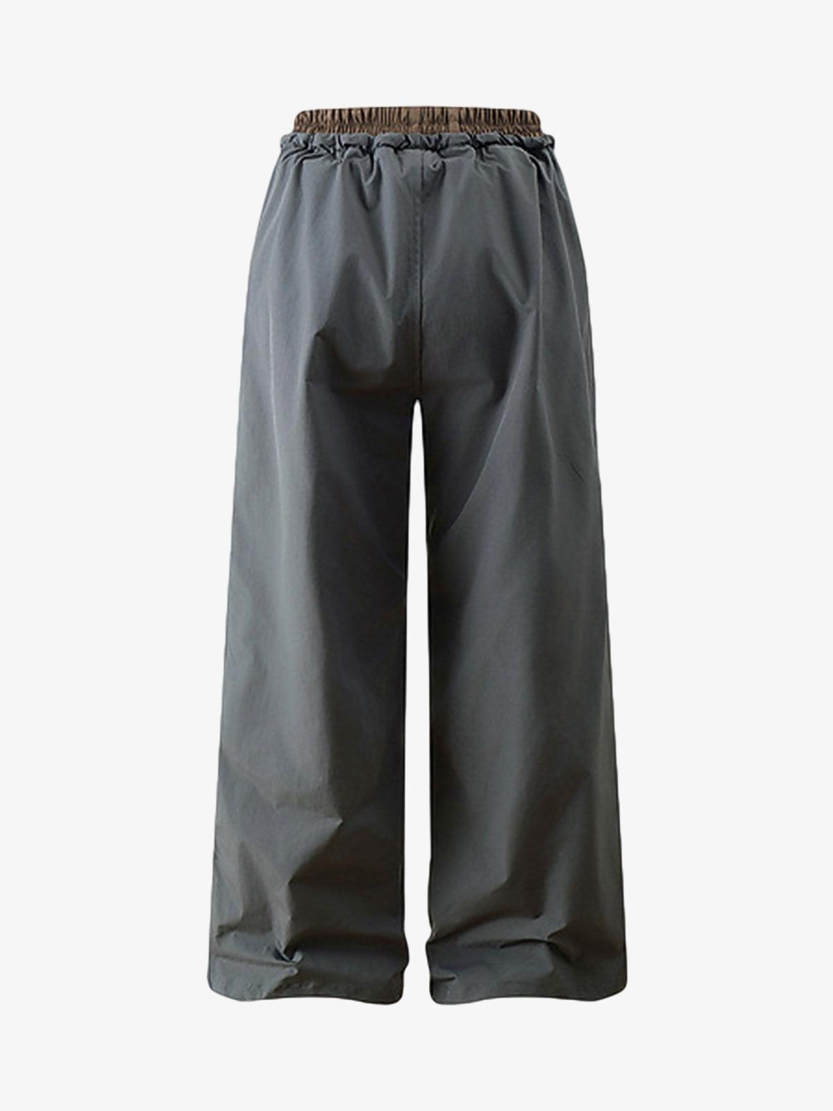 Retro Patchwork Faux Two-piece Double Waist Casual Pants 