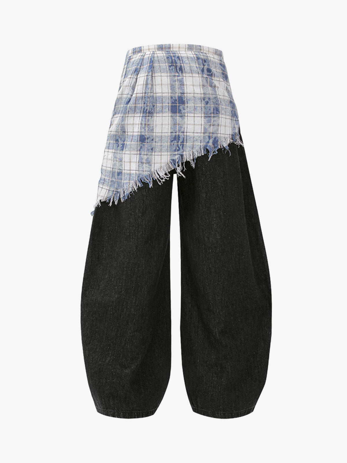 Stylish Wide-Leg Pants with Plaid Tie Belt - Perfect for Casual and Fashionable Looks 