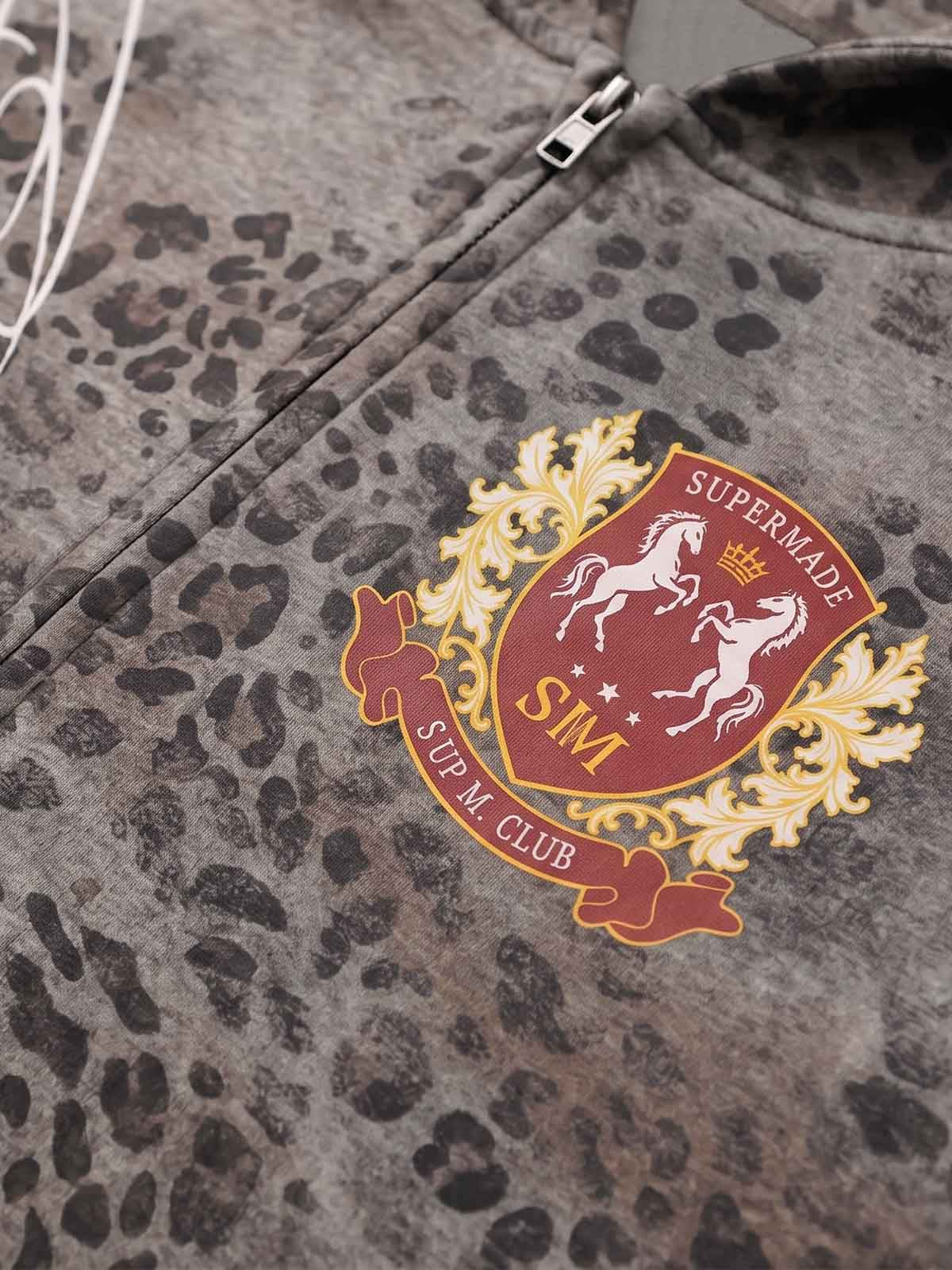 Leopard Script Graphic Sweatshirt