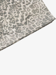 Street Leopard Camouflage Pleated Barrel Jeans 