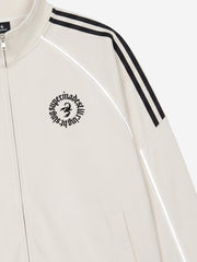Reflective Stripe Logo Embroidered Tracksuit