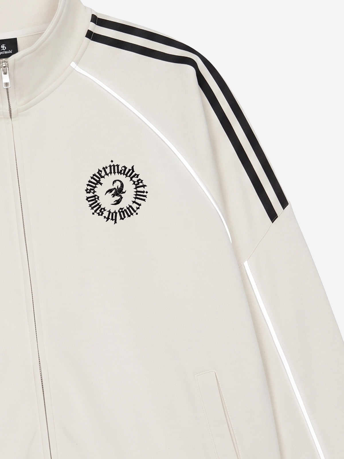 Reflective Stripe Logo Embroidered Tracksuit