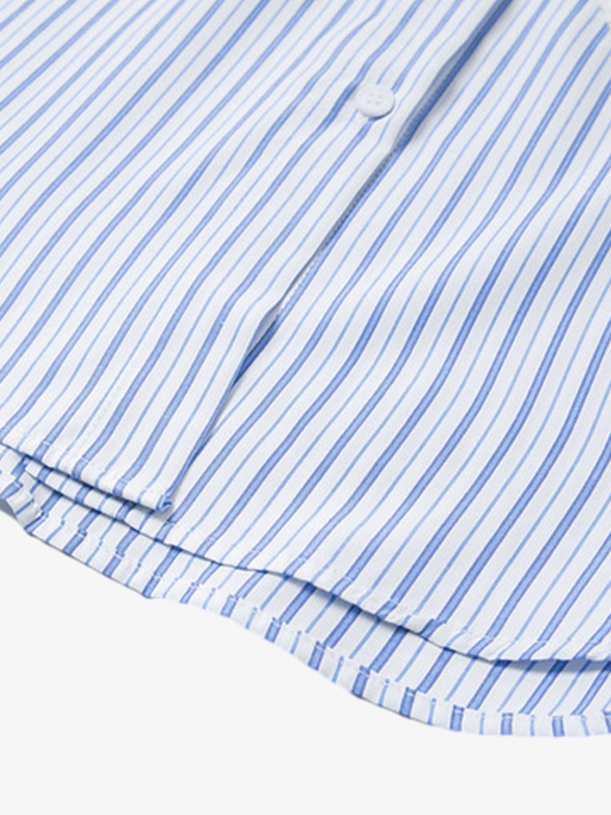 Retro Contrast Flocked Striped Long Sleeve Shirt 