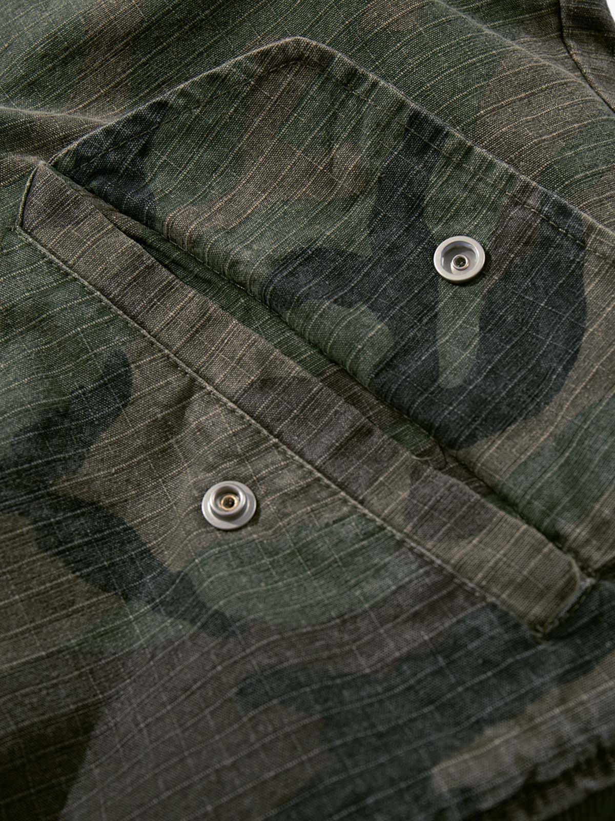 Camouflage Bomber Jacket with Detachable Hood - Perfect for Casual and Outdoor Adventures 