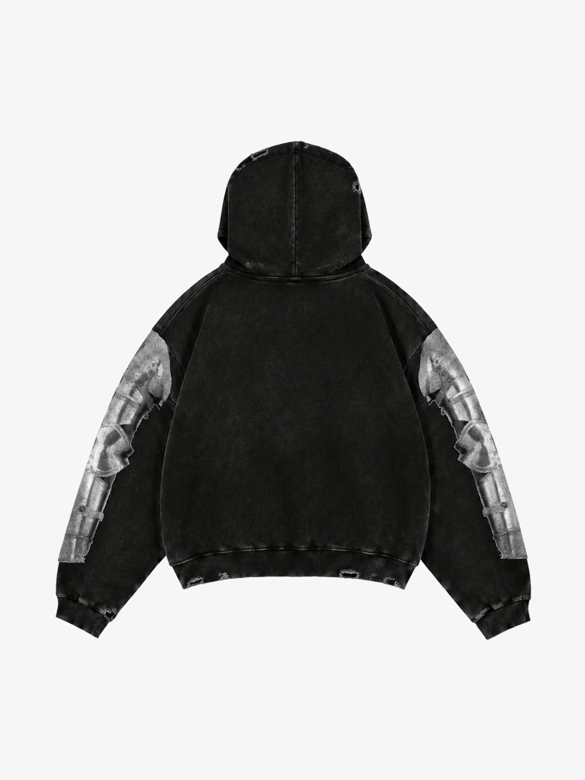 Armor Graphic Distressed Hoodie & Wide-Leg Sweatpants Set