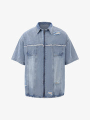 Ripped Denim Distressed Suit - 2460 