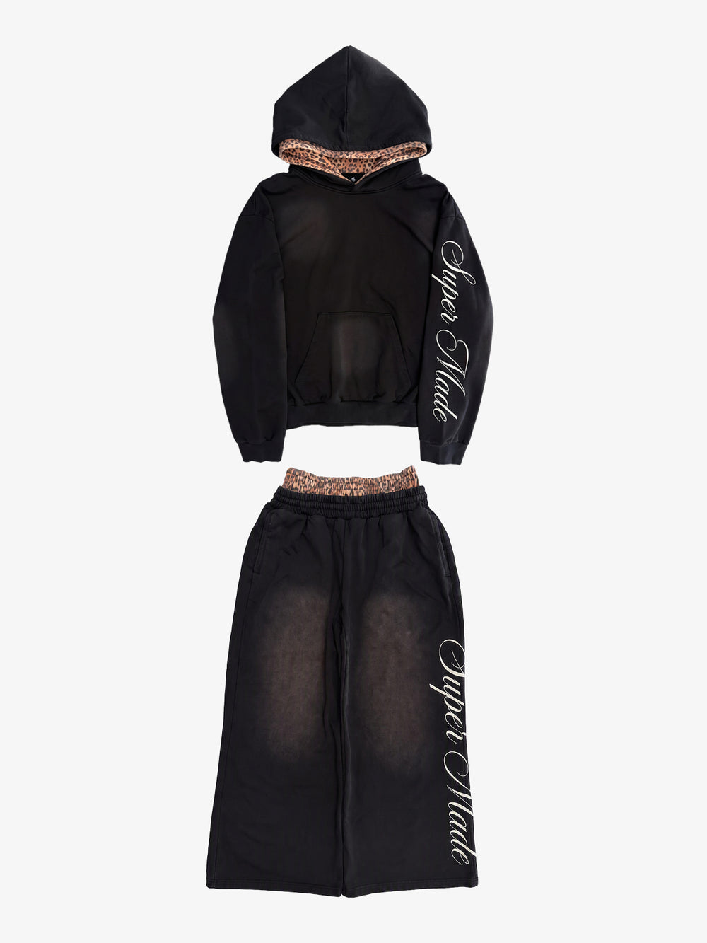 Leopard Print Boxy Fit Double Waist Set