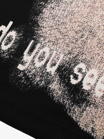 Cat Print Long-Sleeved T-Shirt 