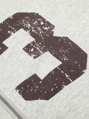 Sudadera con capucha de corte regular con estampado de números desgastados de Thesupermade