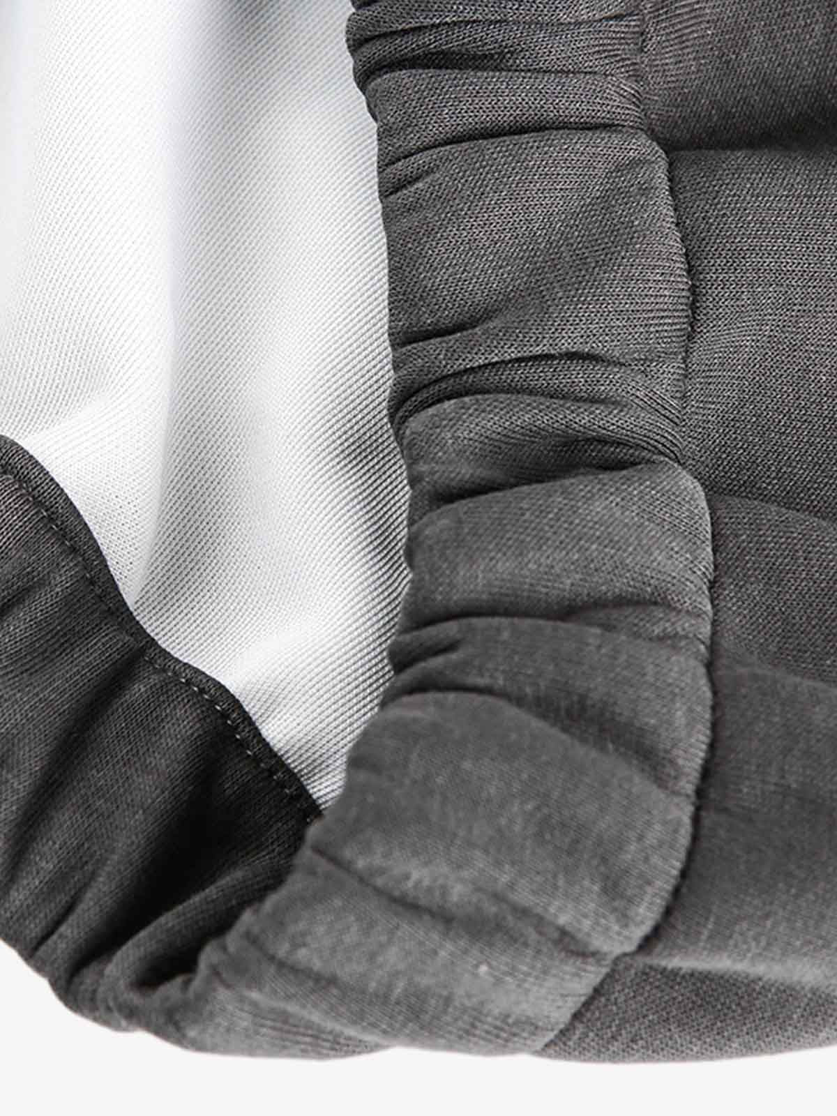 Street Deconstructed Split Zippered Hooded Sweatshirt 