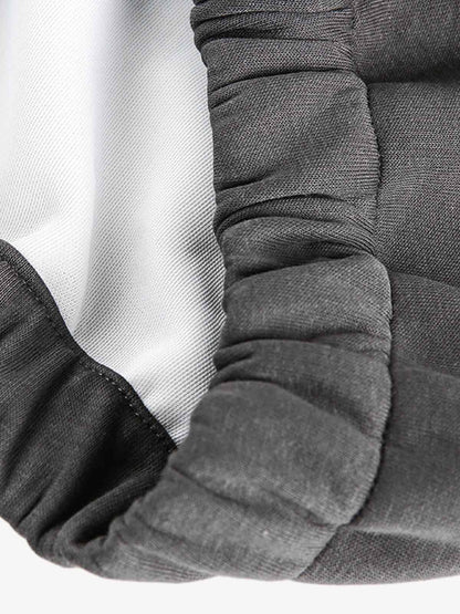 Street Deconstructed Split Zippered Hooded Sweatshirt 