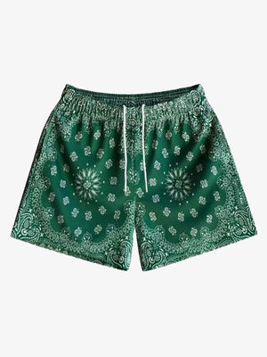 Pantalones cortos deportivos con estampado paisley