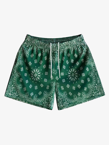 Pantalones cortos deportivos con estampado paisley