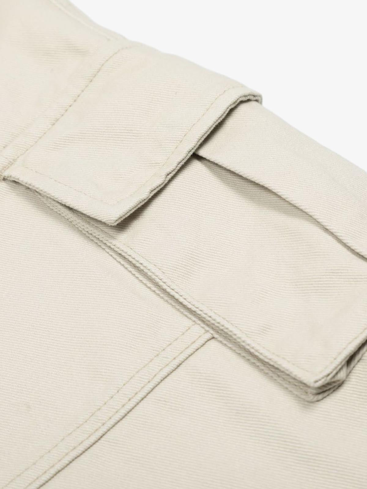 Adjustable Drawstring Cargo Jort 