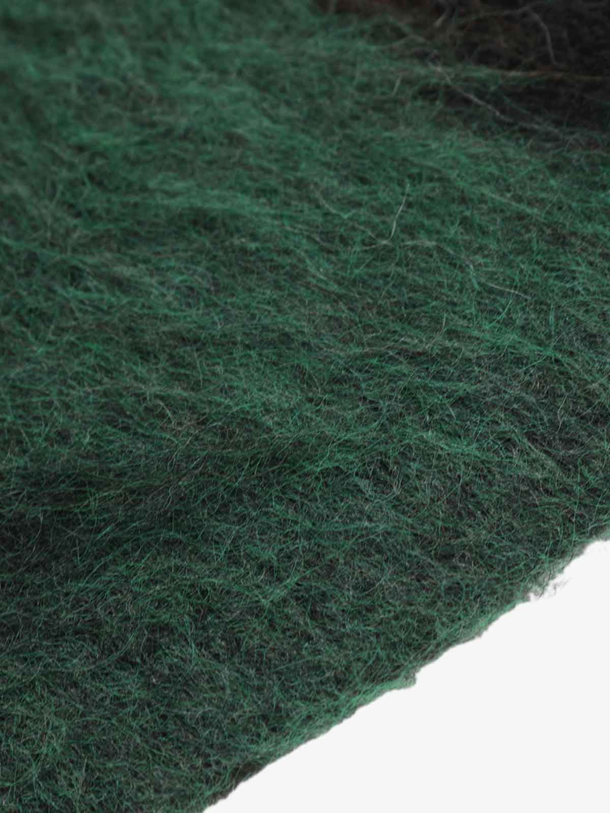 Embroidered Camouflage Shaggy Knitted Sweater 