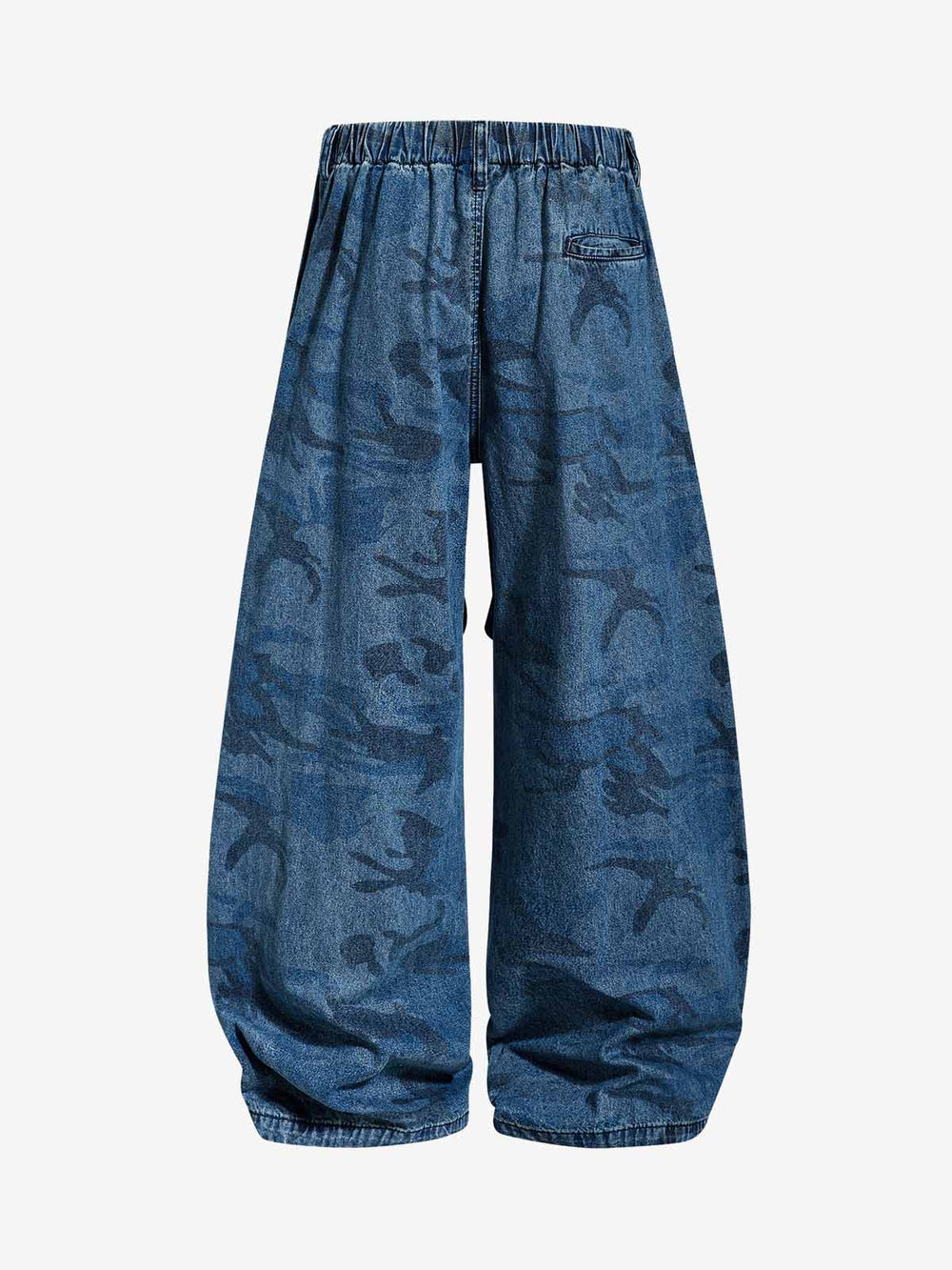 Baggy Jeans mit elastischem Bund und offener Konstruktion