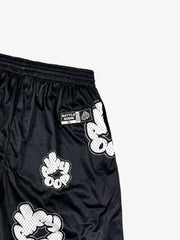 Abstract Letter Graphic Athletic Shorts 