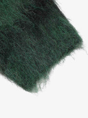 Embroidered Camouflage Shaggy Knitted Sweater 