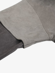 Suede Large Pocket Faux Two-Piece Zipper Short Jacket 
