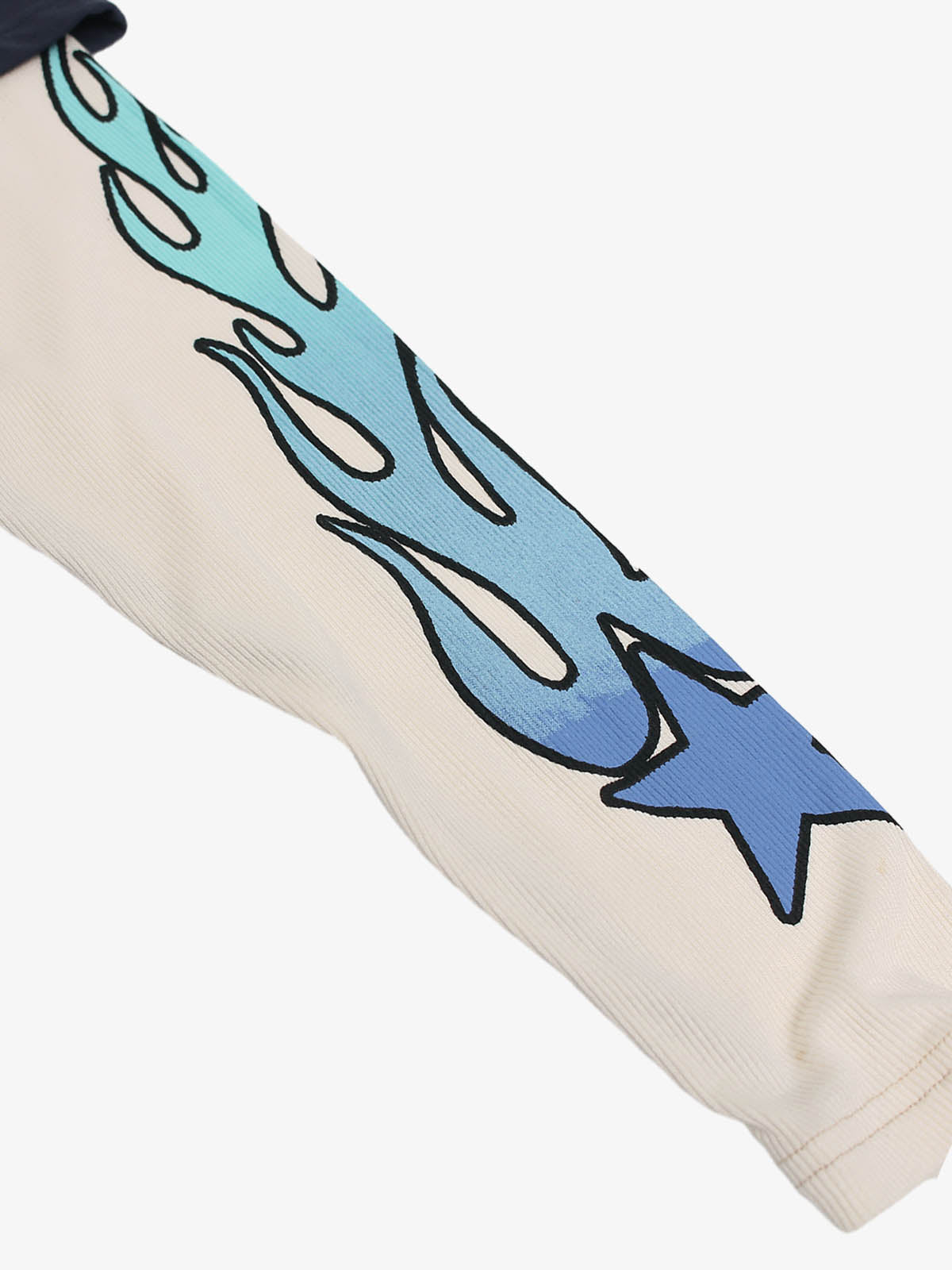 Gradient Letter Print Patchwork Faux Two-Piece Long-Sleeved T-Shirt 