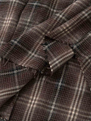 Cotton Street Distressed Plaid Faux Two-Piece Shirt 
