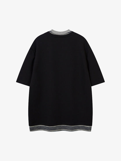 High Street Tie Embroidered Design T-shirt 