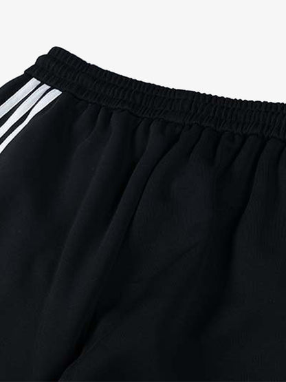 Street Patterned Striped Barrel Casual Pants 