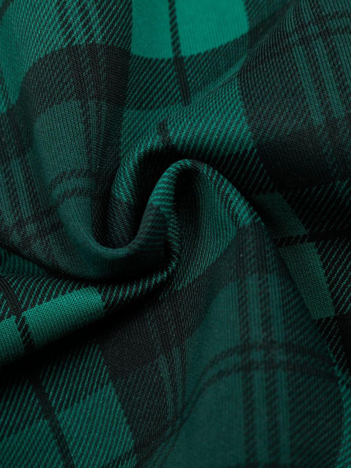 Plaid Hooded Jacket with Bold Lettering for Casual Style 