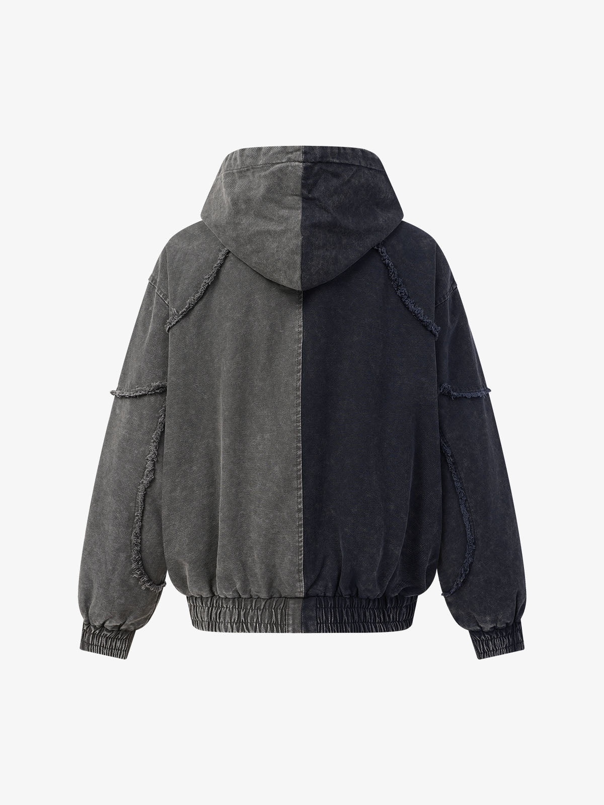 Distressed Raw Edge Patchwork Jacket