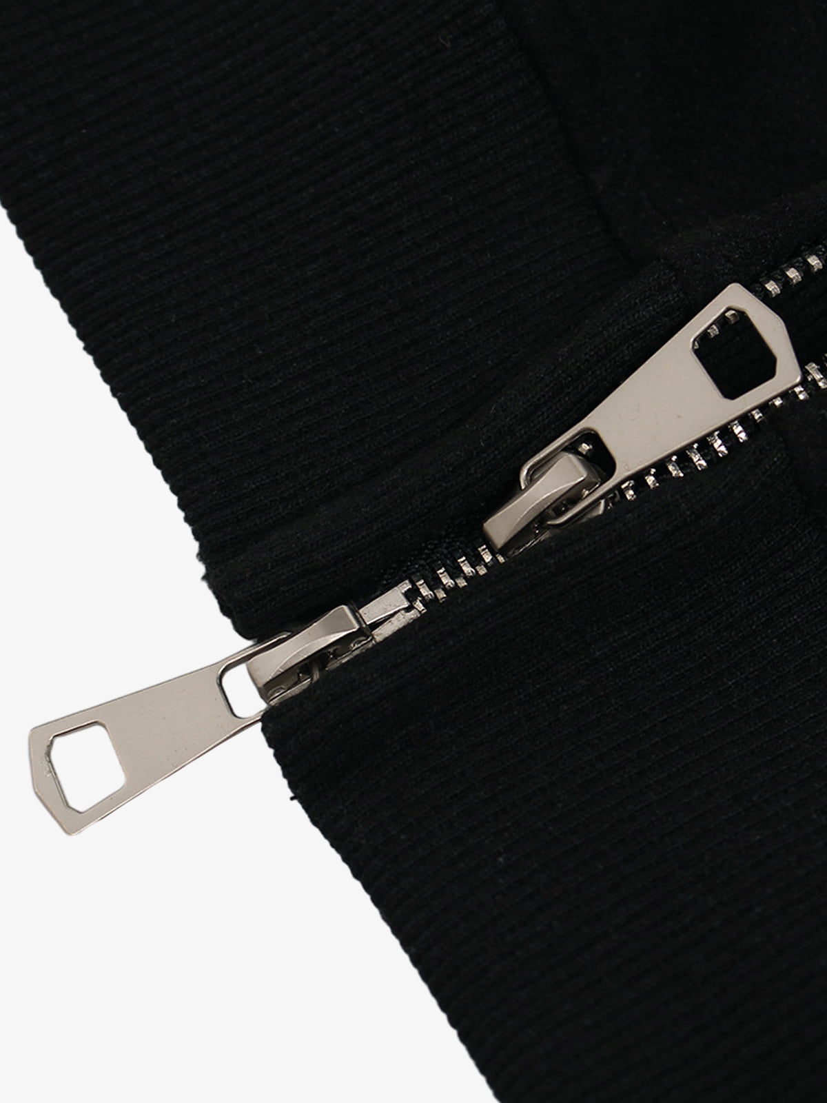 Suede Foam Letter Patchwork Zipper Shorts Jacket 