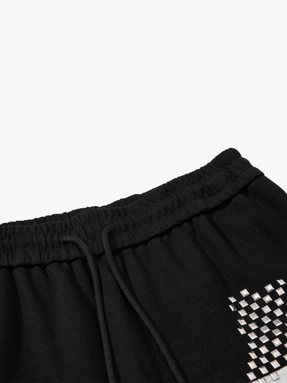 Color Block Drawstring Pants
