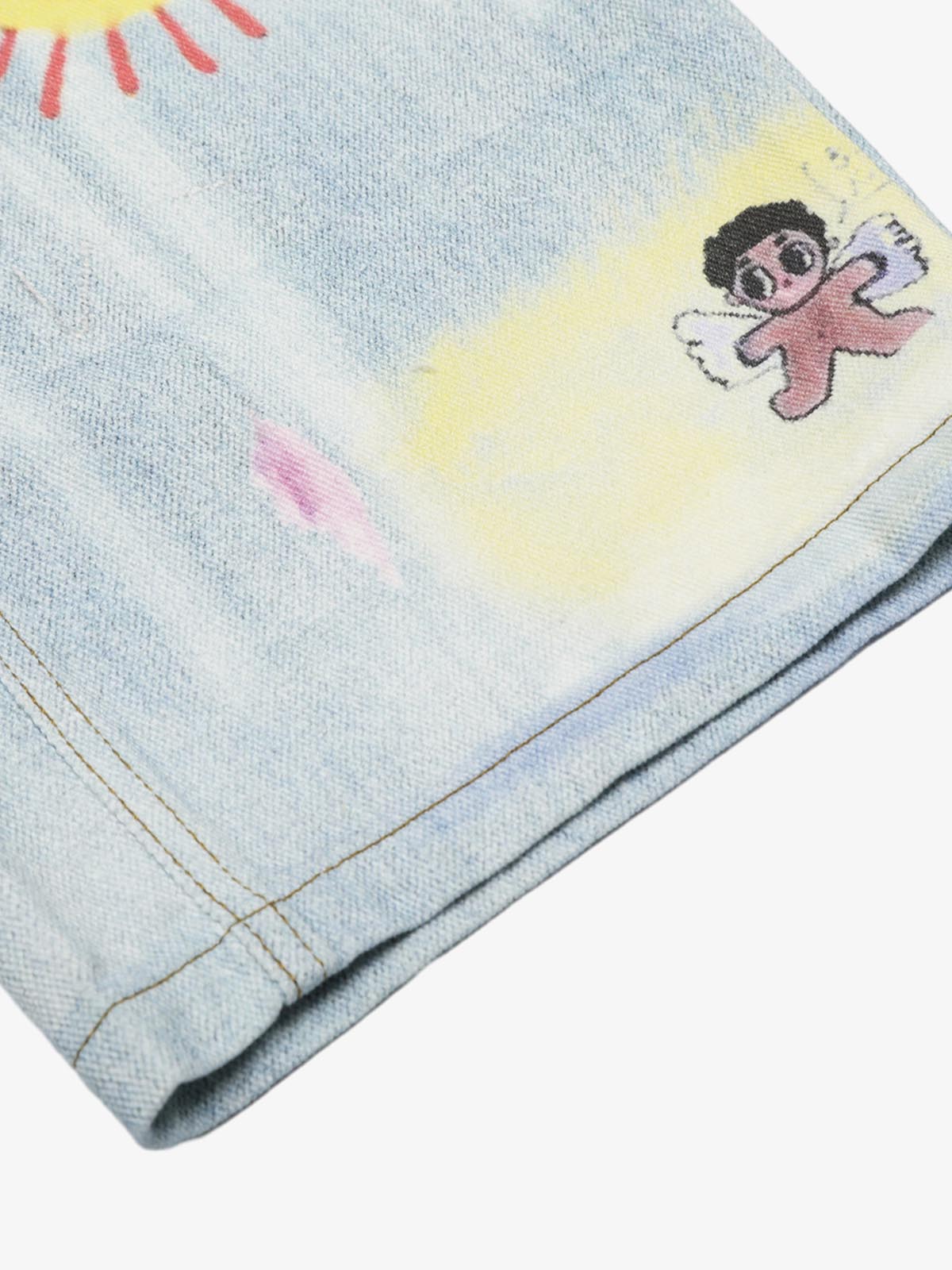 Retro Spray Graffiti Fun Straight Jeans 