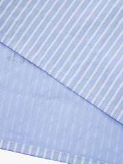 Vintage Illustration Striped Faux Two-Piece Shirt 
