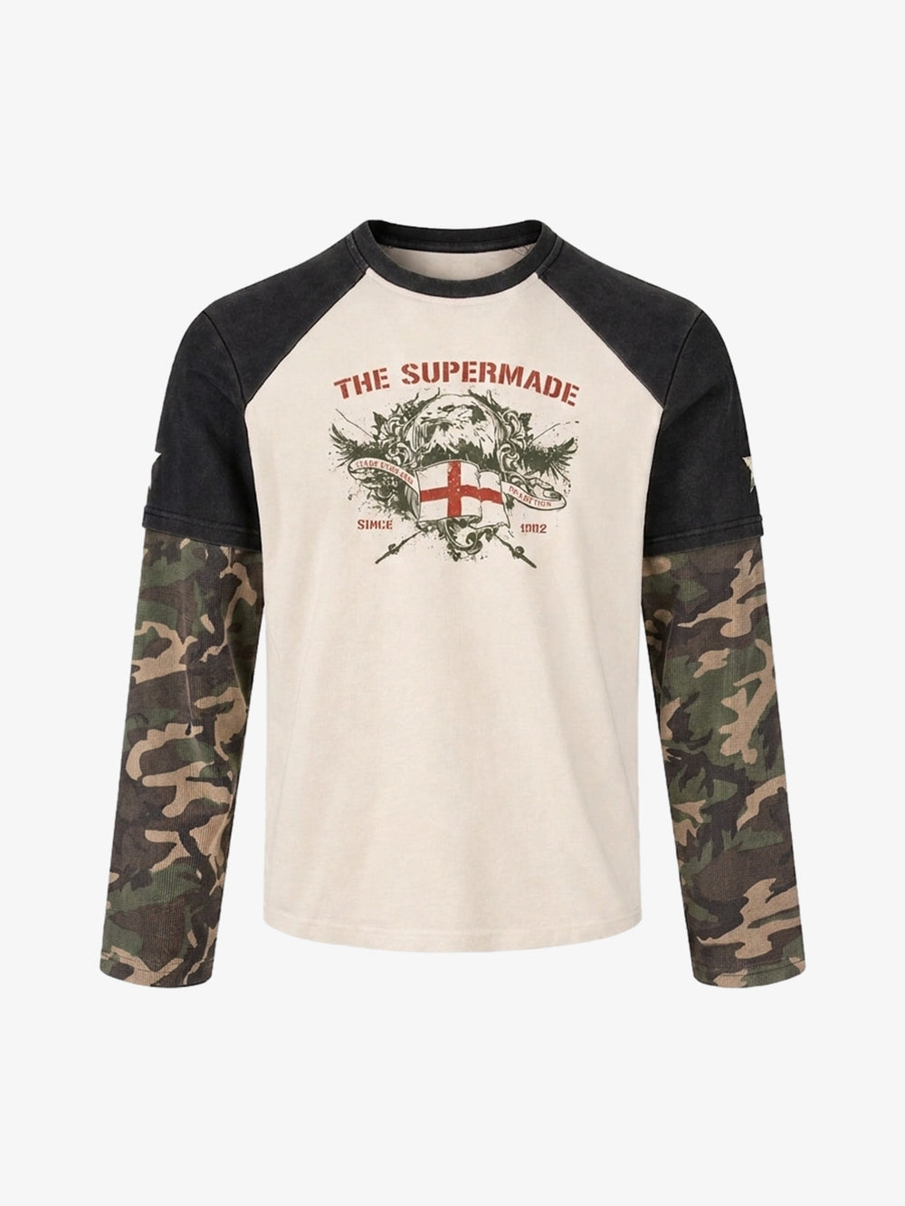 Camo Layered Graphic Long Sleeve Tee