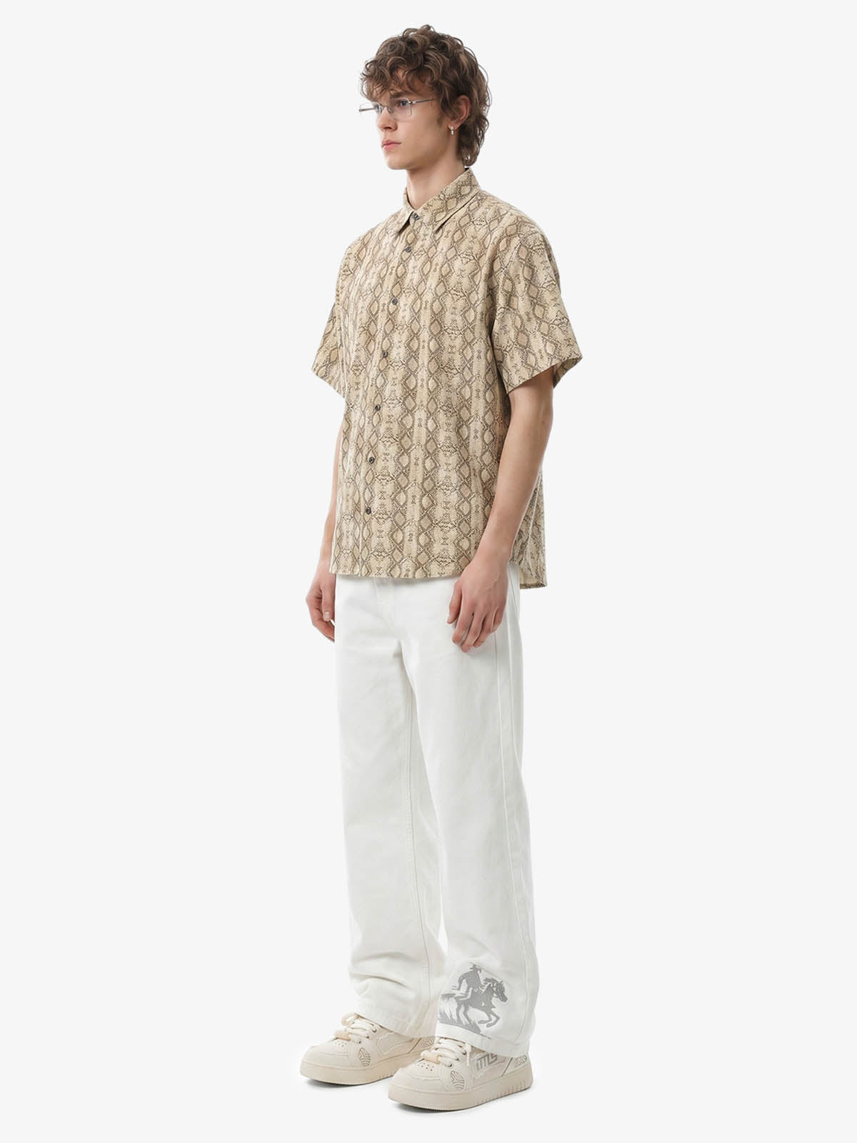 Snakeskin Stripe Short Sleeve Shirt 