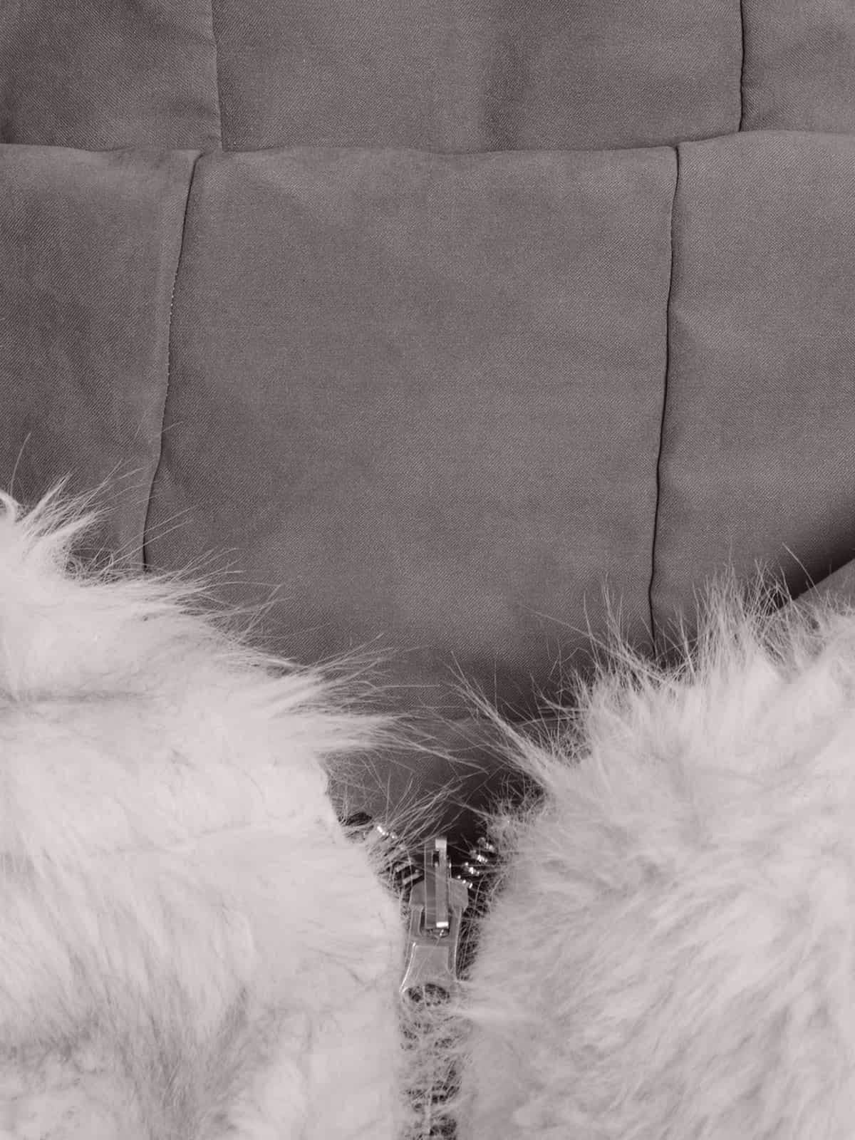 Oversized Reversible Fur Hooded Jacket 