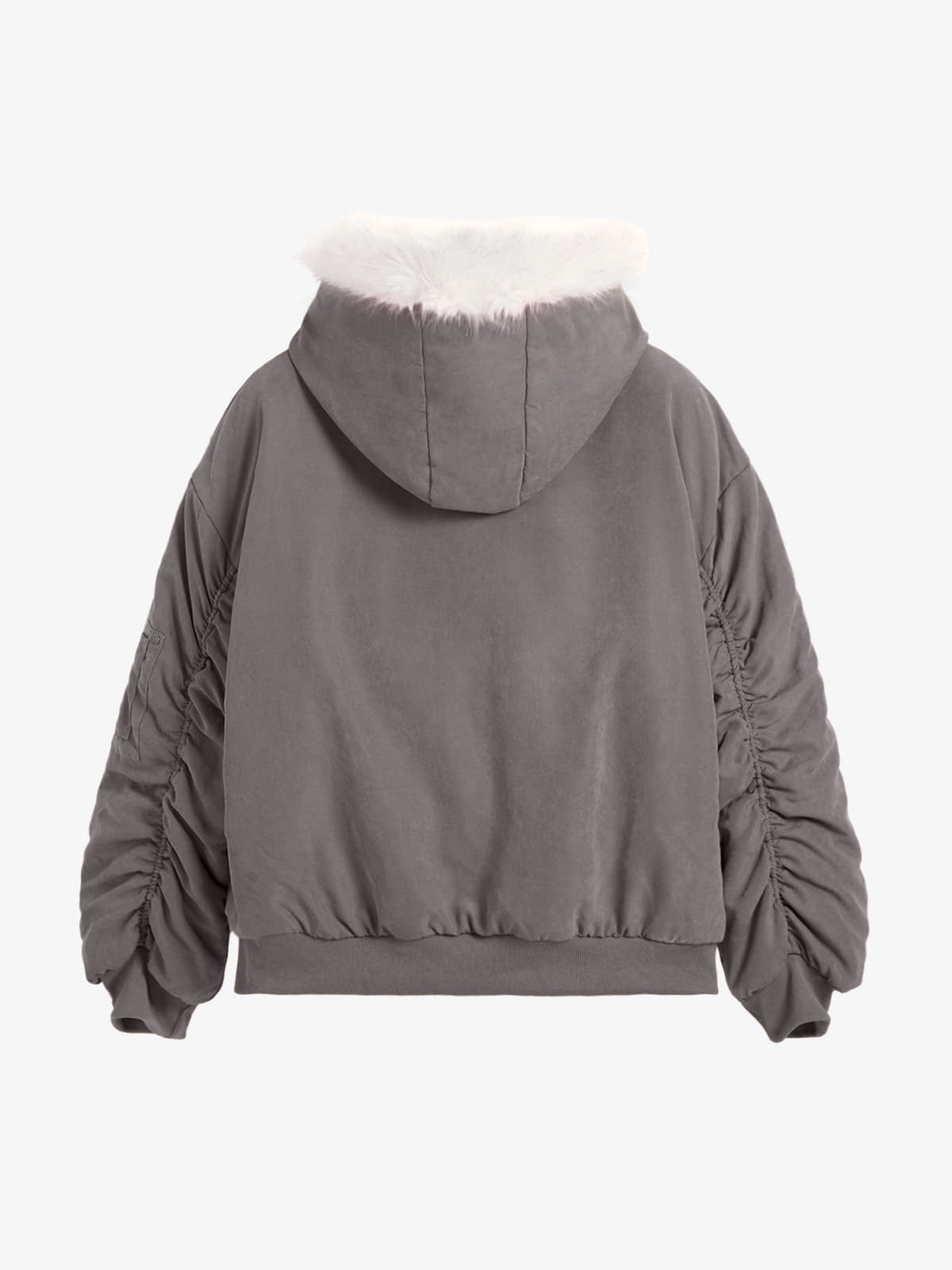 Oversized Reversible Fur Hooded Jacket 