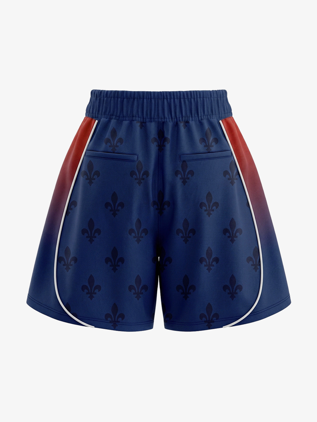 French Style Fleur-de-Lis Print Patchwork Custom Jersey Set - 2623 