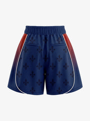 French Style Fleur-de-Lis Print Patchwork Custom Jersey Set - 2623 