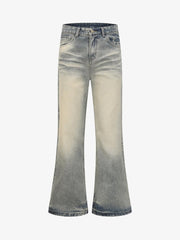 Vintage Washed Flare Jeans - 2625