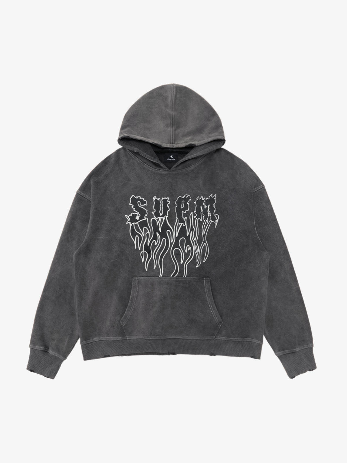 Original Distressed SPMD Graphic Cotton Hoodie 