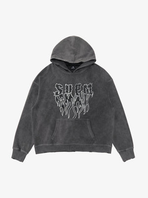 Original Distressed SPMD Graphic Cotton Hoodie 
