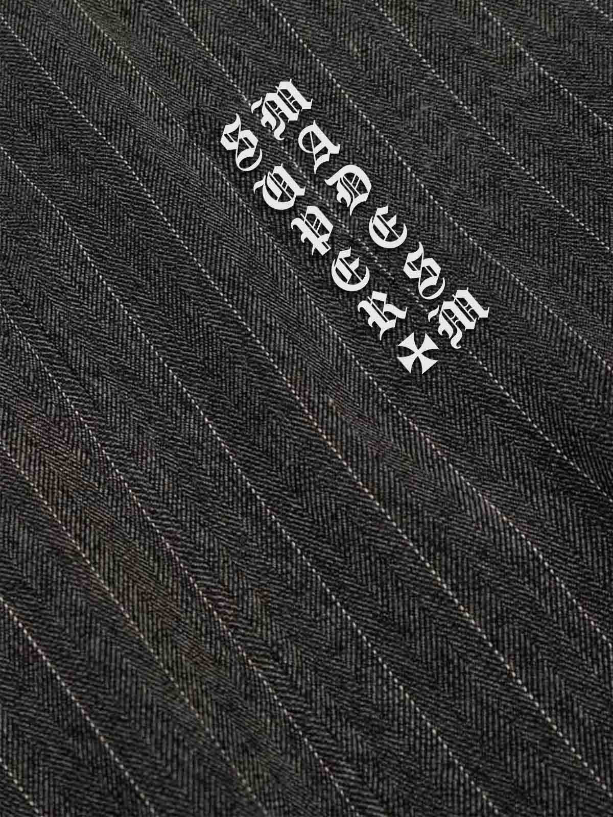 Pinstripe Vertical Embroidery Track Jacket 