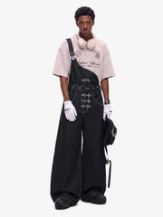 Detachable One-Shoulder Denim Overalls 