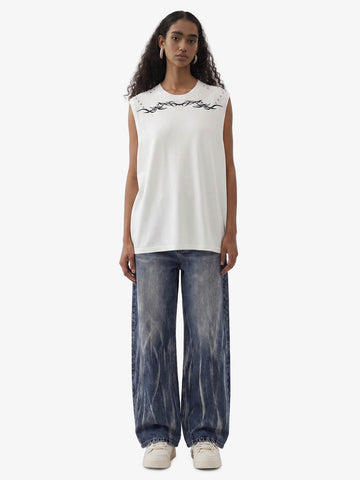Studded Tribal Sleeveless T-Shirt 
