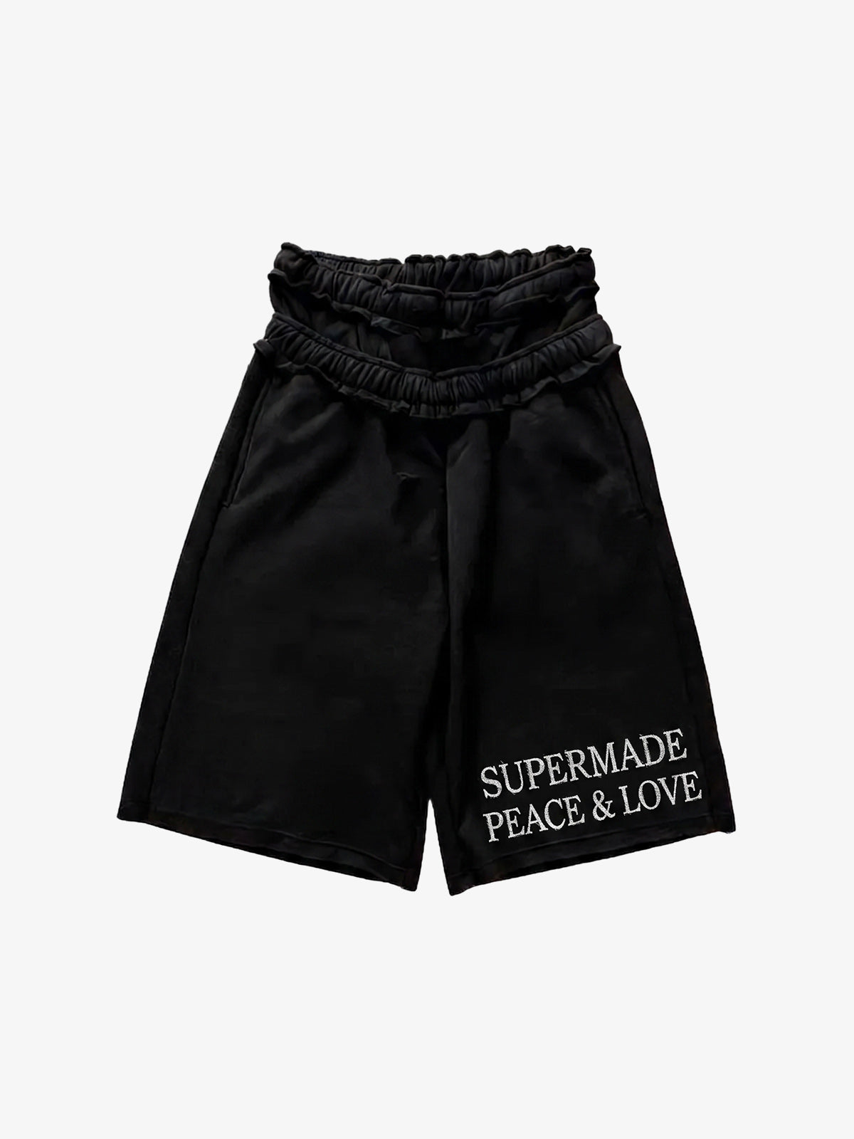 West Coast Letter Graphic Double-Waist Shorts