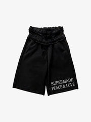 West Coast Letter Graphic Double-Waist Shorts